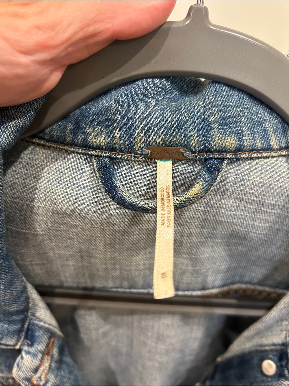 Free People Women's Blue Denim Jacket - Picture 3 of 5